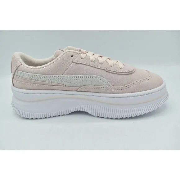 Puma Womens Size 9 Deva Suede Pink White Casual Platform Shoes Sneakers
