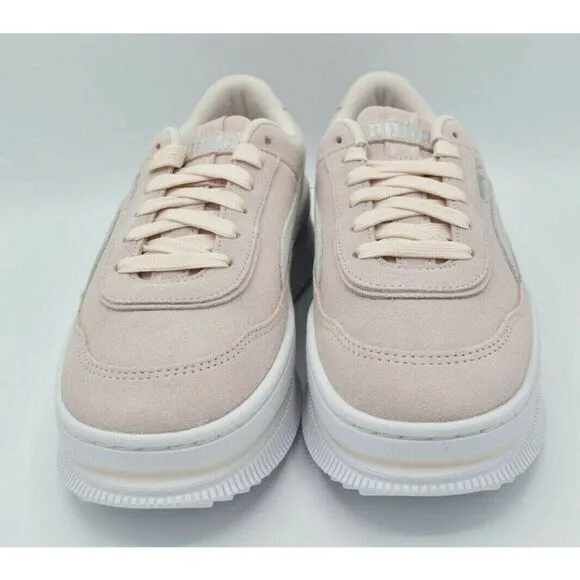 Puma Womens Size 9 Deva Suede Pink White Casual Platform Shoes Sneakers