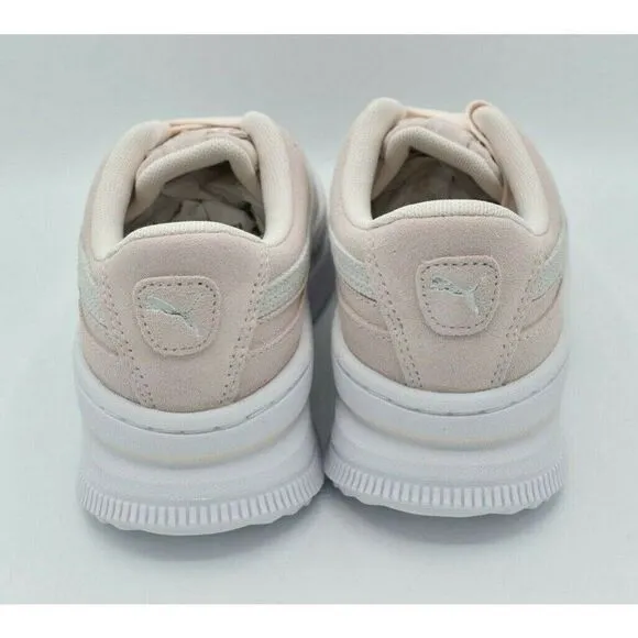 Puma Womens Size 9 Deva Suede Pink White Casual Platform Shoes Sneakers
