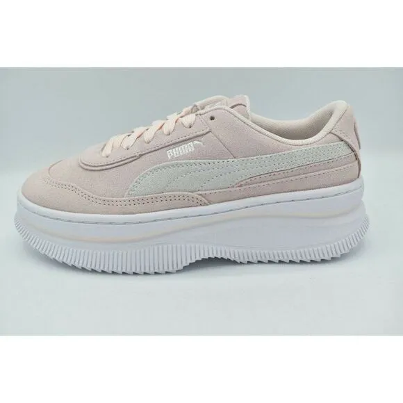 Puma Womens Size 9 Deva Suede Pink White Casual Platform Shoes Sneakers