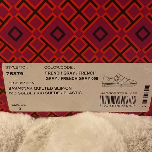 Quilted Slip-On Tory Burch Shoes Size 9 Excellent Condition.
