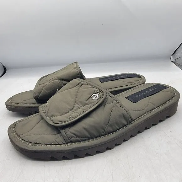 Rag &amp; Bon Eira Slides Womens 8.5 Moss Green Slippers Casual Outdoors Walking