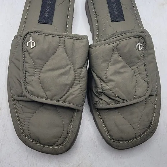 Rag &amp; Bon Eira Slides Womens 8.5 Moss Green Slippers Casual Outdoors Walking