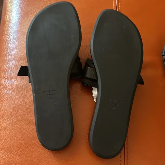 rag &amp; bone black leather  sandals