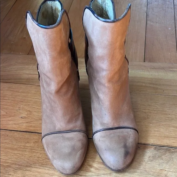 Rag &amp; Bone Kinsey Tan Suede Boots Size 37 US 7