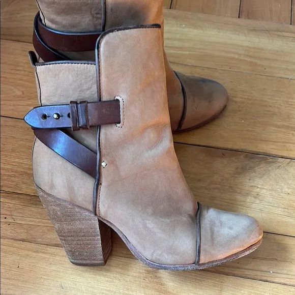 Rag &amp; Bone Kinsey Tan Suede Boots Size 37 US 7