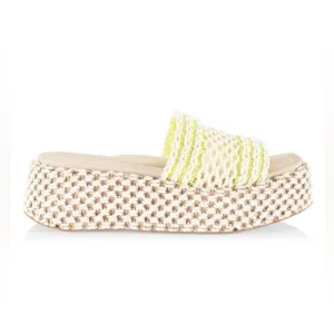 RAG &amp; BONE Logan Crochet Flatform Slide Sandals