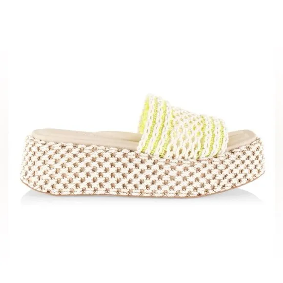 RAG &amp; BONE Logan Crochet Flatform Slide Sandals