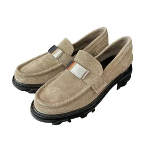 Rag &amp; Bone Suede Shiloh 2.0 Lug Loafer Shoes Women's Lightsand, Size 7.5 NWOB