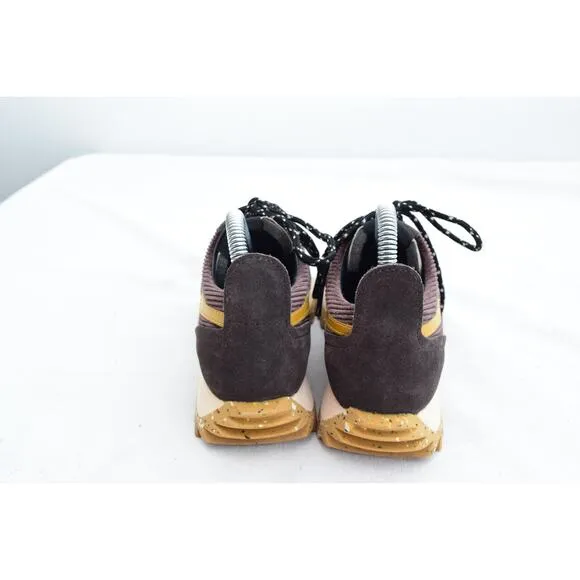RAG &amp; BONE Women's Retro Runner Brown Yellow Lace Up Sneakers Size 36 US 6 Shoes