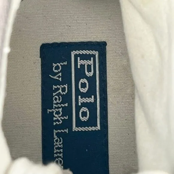 Ralph Lauren Mayport Canvas Mid Trainer Sneakers Grey Burgundy Shoes Men 10.5