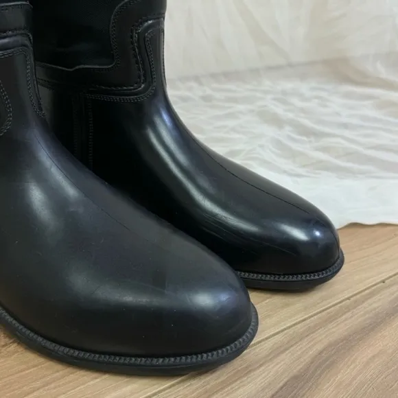 Ralph Lauren Purple label Collection Rubber and Leather Rain Boot 9.5﻿﻿﻿﻿﻿﻿