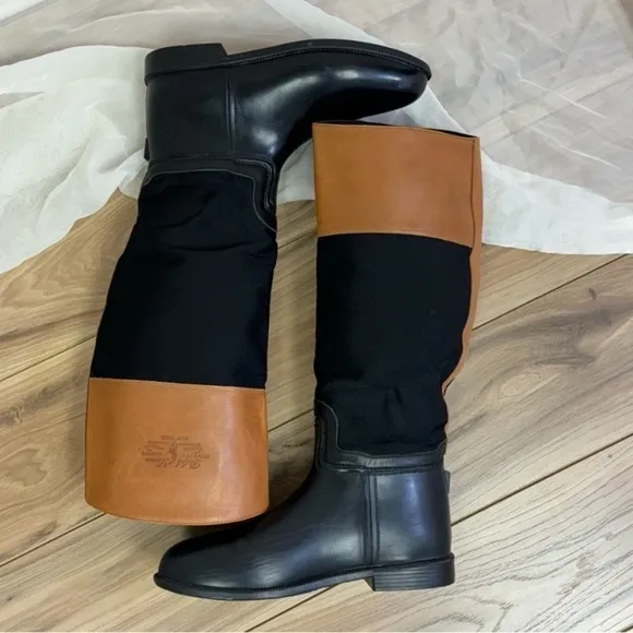 Ralph Lauren Purple label Collection Rubber and Leather Rain Boot 9.5﻿﻿﻿﻿﻿﻿