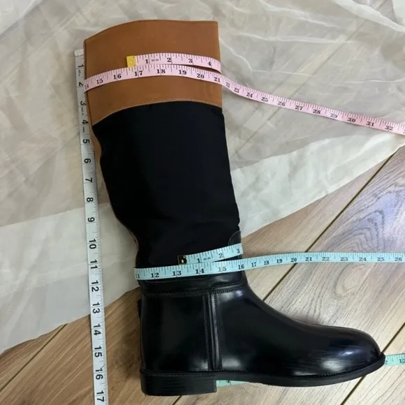 Ralph Lauren Purple label Collection Rubber and Leather Rain Boot 9.5﻿﻿﻿﻿﻿﻿