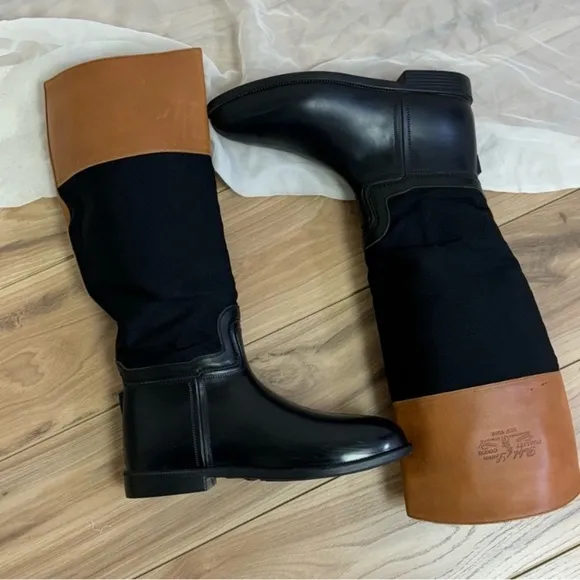 Ralph Lauren Purple label Collection Rubber and Leather Rain Boot 9.5﻿﻿﻿﻿﻿﻿