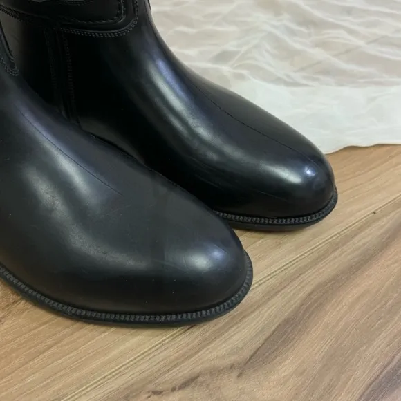 Ralph Lauren Purple label Collection Rubber and Leather Rain Boot 9.5﻿﻿﻿﻿﻿﻿