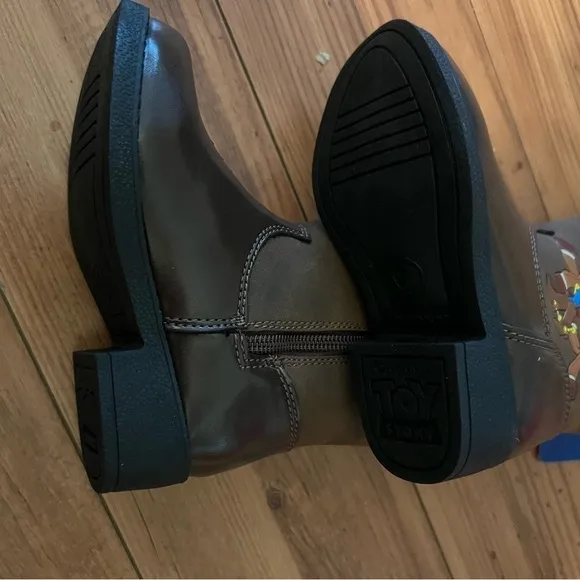 RARE Josmo Disney Pixar Toy Story Woody &amp; Bullseye Sturdy Brown Cowboy Boots NEW