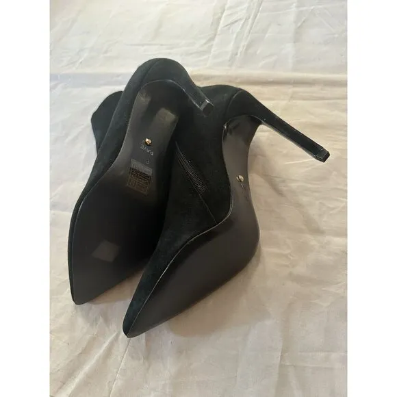 RAYE Congo Boots Black Sued Leather Heels