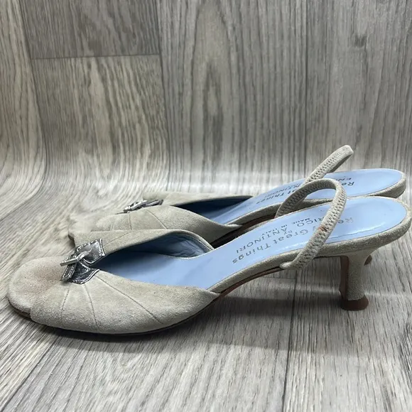 Really Great Things By Enrico Antinori Suede Slingbacks