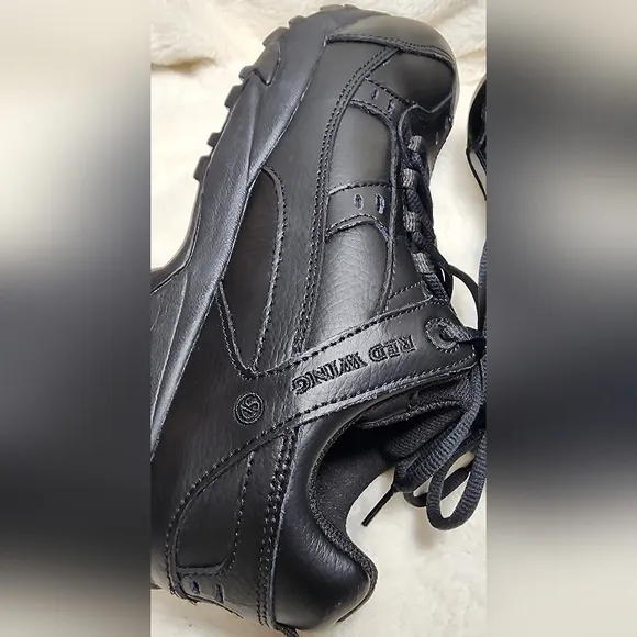 Red Wing Black Athletic Shoes with Leather Upper With Metal Toe Size 9