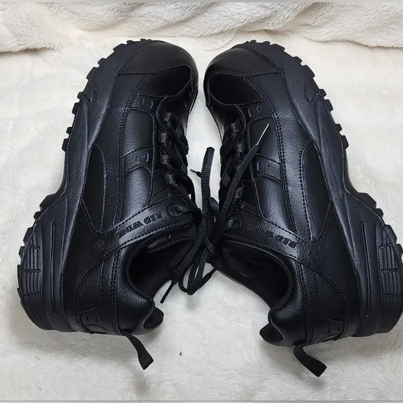 Red Wing Black Athletic Shoes with Leather Upper With Metal Toe Size 9