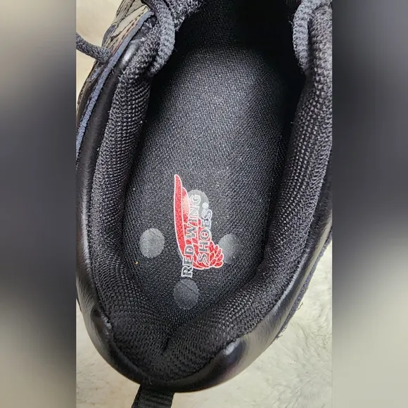 Red Wing Black Athletic Shoes with Leather Upper With Metal Toe Size 9