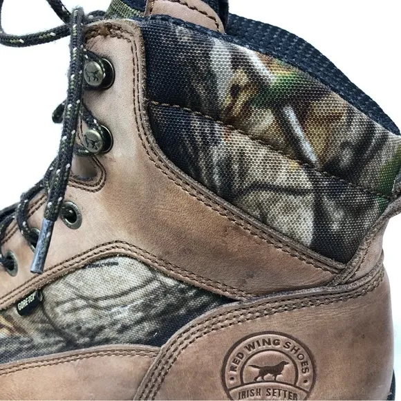 Red Wing Irish Setter Hunt Leather Camo Boots