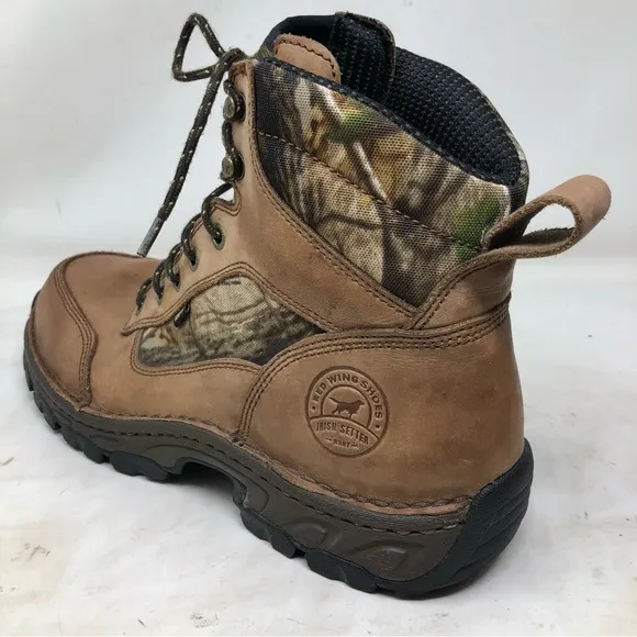 Red Wing Irish Setter Hunt Leather Camo Boots