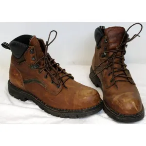 Red Wing Work Boots Mens 11 Leather Steel Toe ANSI Brown Rubber Sole 2226 Laces