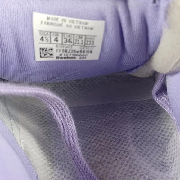 Reebok Cardi B Club B Sneakers Purple Size 4.5 Shoes