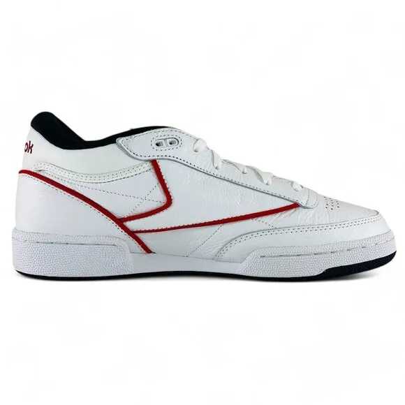 Reebok Club C Mid 2 White Red Black Men's Shoes Casual Sneakers GZ5718