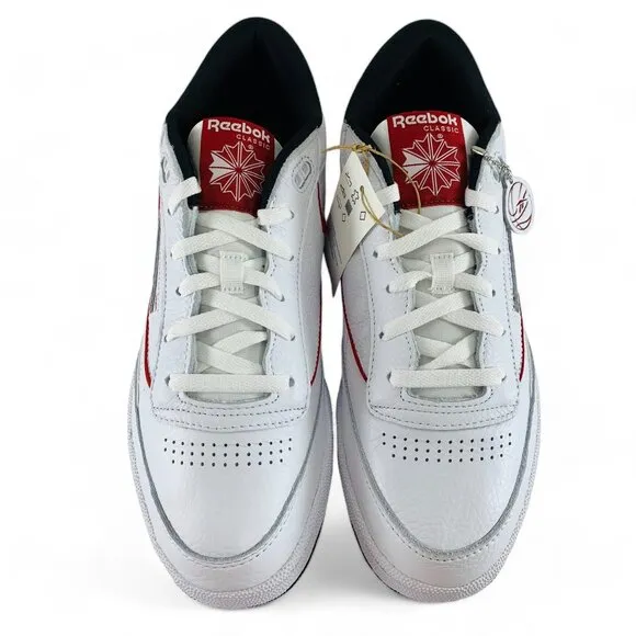 Reebok Club C Mid 2 White Red Black Men's Shoes Casual Sneakers GZ5718