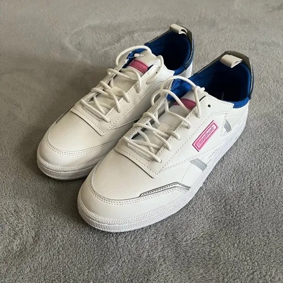 Reebok Club C White/blue/pink Shoes Women’s Size 8