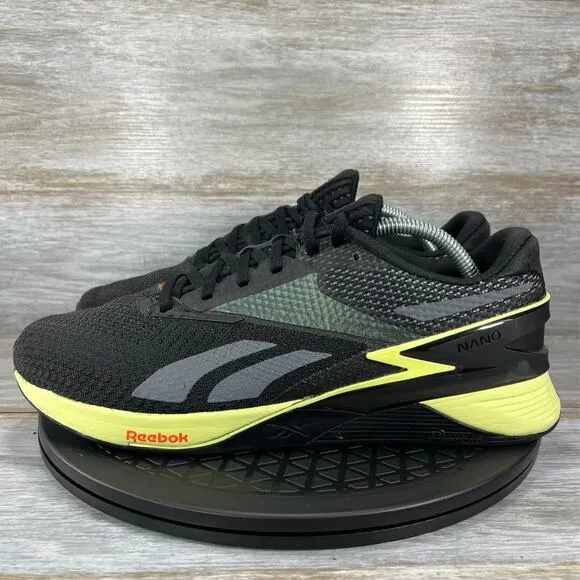 Reebok Men's Nano X3 Black Mesh Athletic Cross Training Shoes Size 10