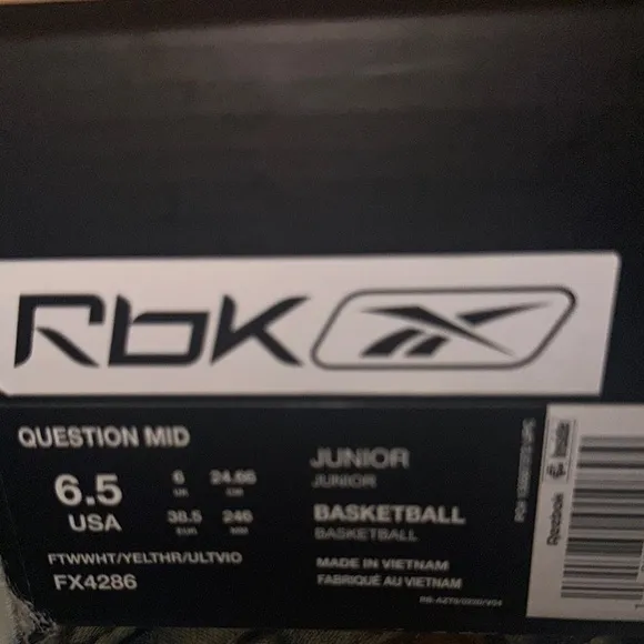 Reebok White Basketball Shoes