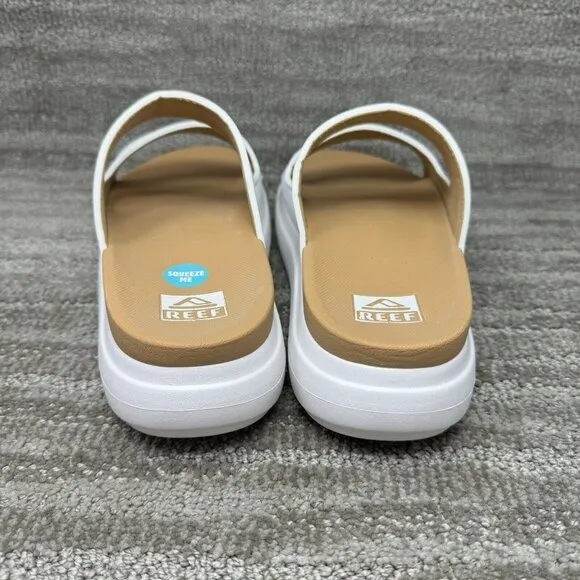 Reef Cushion Bondi CJ2221 Women's Comfort Sandals Cloud Size 10 New No Box White
