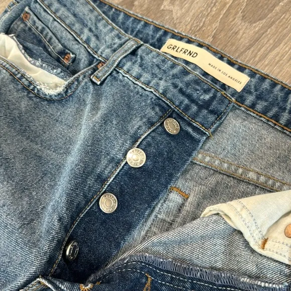Revolve GRLFRND Karolina High Rise Straight Crop in Long Island