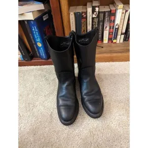 reyme black cowboy boots sz 6 mens excellent condition rubber soles