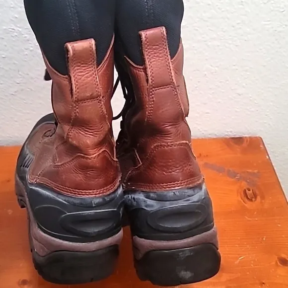 RICKY MEN'S WATERPROOF THINSULATE ULTRA ISULATION LEATHER/ RUBBER BOOTS SIZE 9