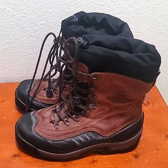 RICKY MEN'S WATERPROOF THINSULATE ULTRA ISULATION LEATHER/ RUBBER BOOTS SIZE 9