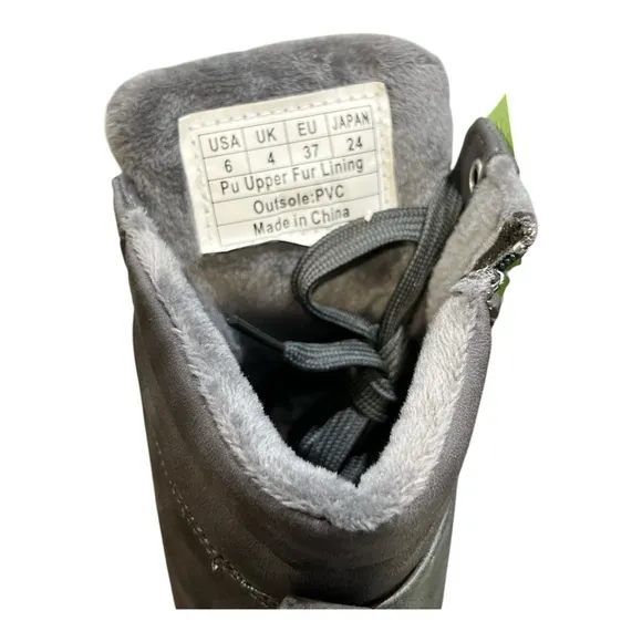 Risdoada Grey Suede Women’s Boots Size 6. New with Box.
