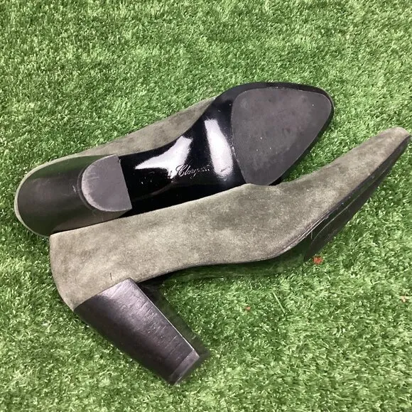 Robert Clergerie Gray Suede Heeled Shoes 9