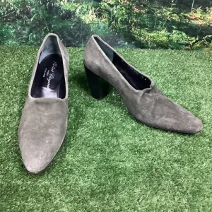Robert Clergerie Gray Suede Heeled Shoes 9