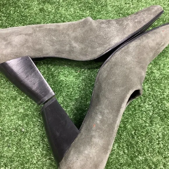 Robert Clergerie Gray Suede Heeled Shoes 9