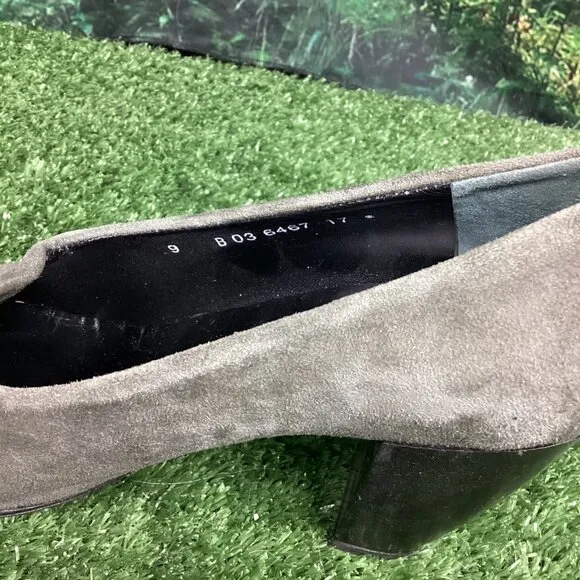 Robert Clergerie Gray Suede Heeled Shoes 9