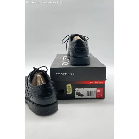 Rockport Black Men's SL2 Bike Toe Ox Leather Dress Shoes - Size 8M‎