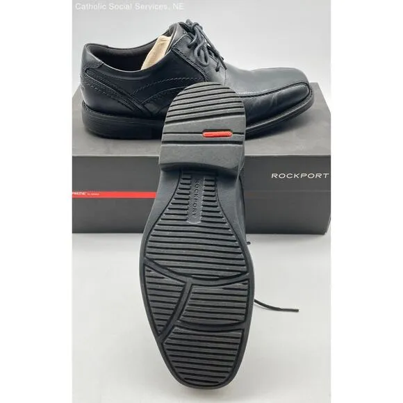 Rockport Black Men's SL2 Bike Toe Ox Leather Dress Shoes - Size 8M‎