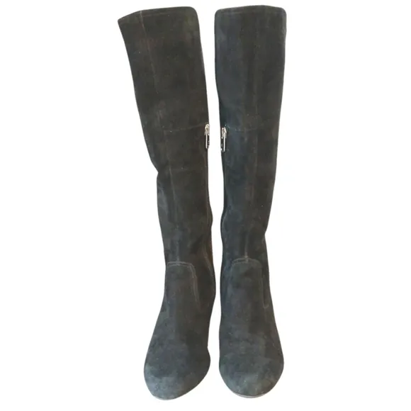 Rockport Black Suede Knee High Boots Women's Tall Black Wedge Boots size 5