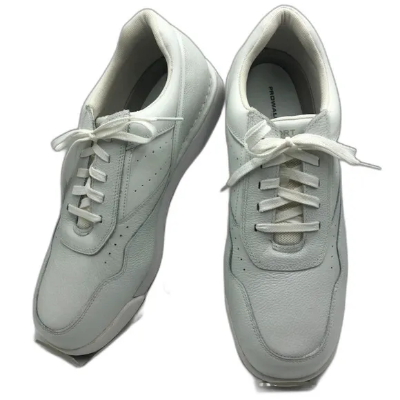 Rockport Prowalker Men's White Sneakers Unworn Size 10.5 Wide Leather Upper