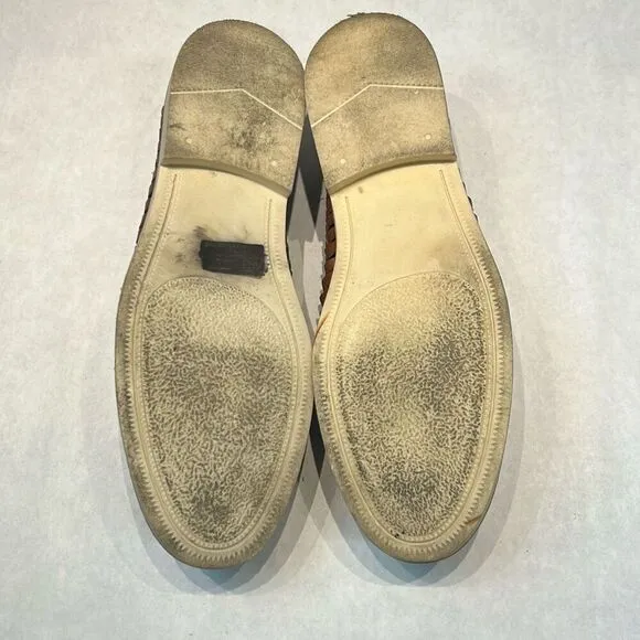 Rogers Leather Huarache Shoes Sandals Woven Mens Sz 8.5 Womens Sz 10 MEX Sz 27